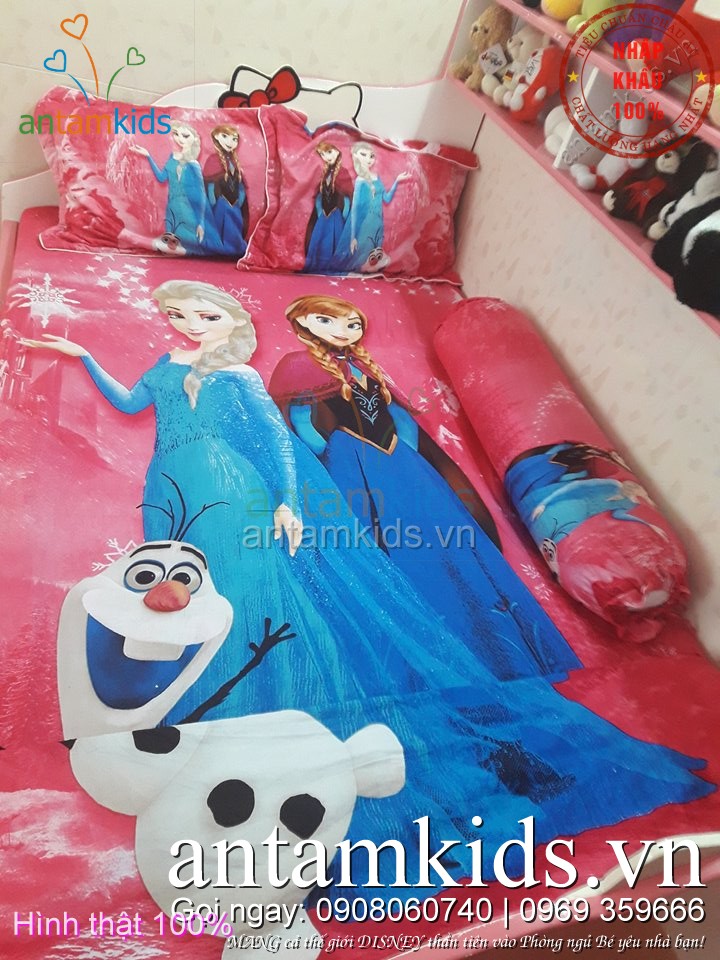 Bộ Chăn ga gối Nữ Hoàng Băng Giá Elsa Anna Frozen của mẹ Kiều Nhi_Tp Hồ Chí Minh