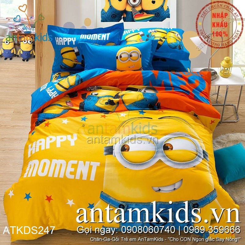 Chăn ga gối minion cho bé trai bé gái, chăn ga gối hình minion ngộ nghĩnh, chăn ga gối đệm minion đẹp, ga giường minion dễ thương, chăn ga gối đệm hoạt hình minion, drap trải giường minion, gối ôm minion, chăn ga minion, chăn gối drap mền minion cao cấp nhập khẩu tuyệt đẹp