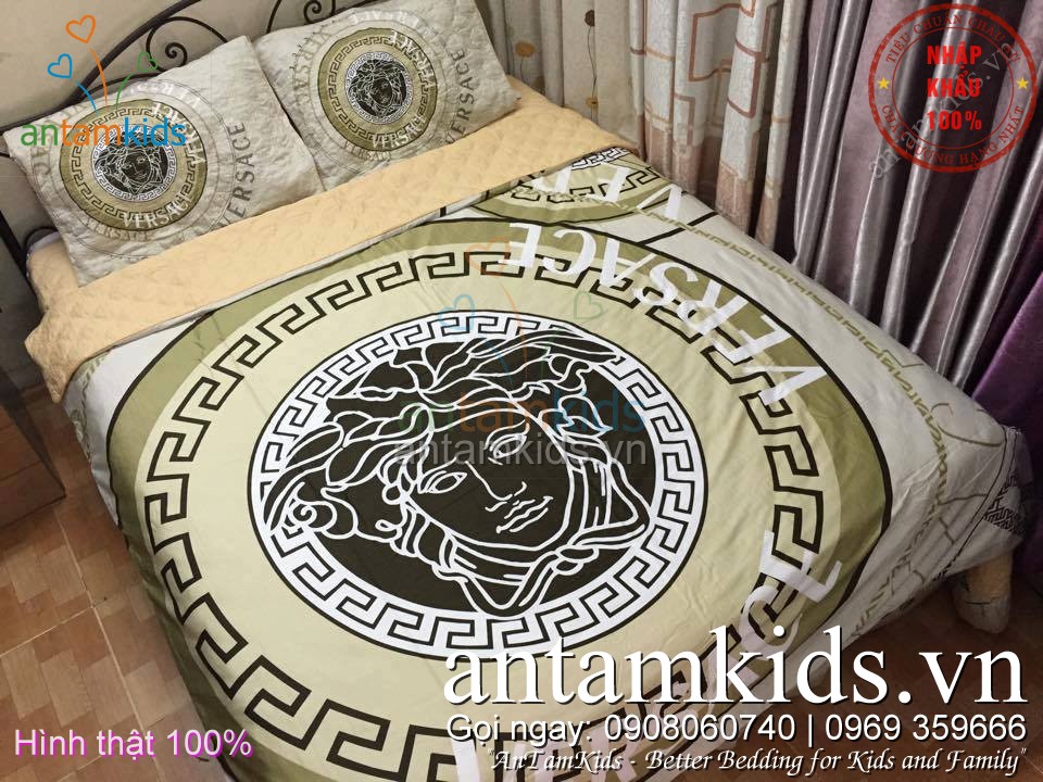 Chăn ga gối drap trải giường Hàng hiệu nhập khẩu cao cấp sang trọng Versace