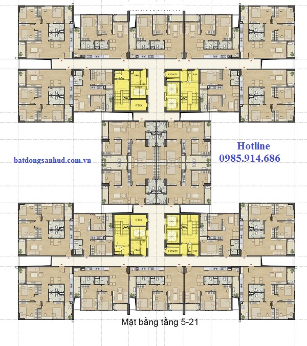 Mặt bằng thiết kế chung cư 60 Nguyễn Đức Cảnh