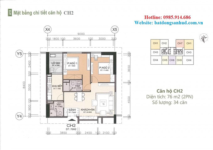 Căn hộ CH2 chung cư A10 Nam Trung Yên