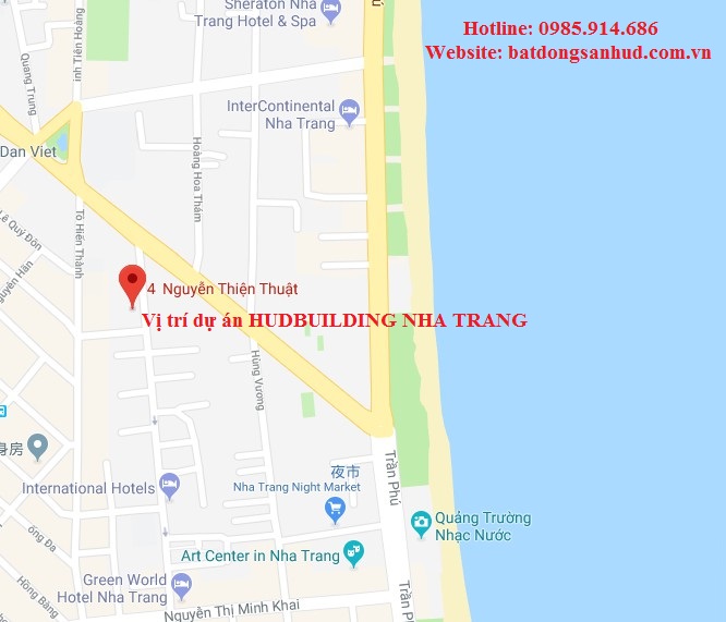 Vị trí chung cư HUDBUILDING Nha Trang