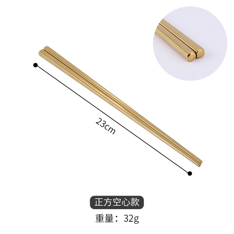 đũa inox vàng nhà hàng hàn quốc