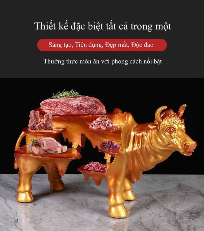 Khay hình con bò