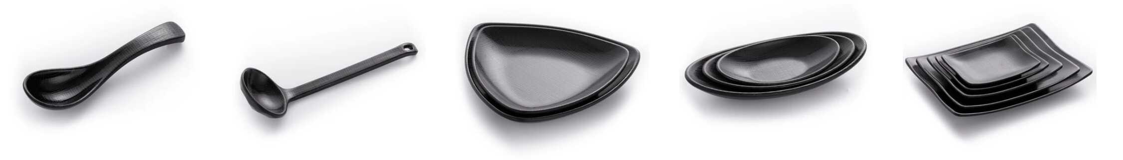 plastic tableware black