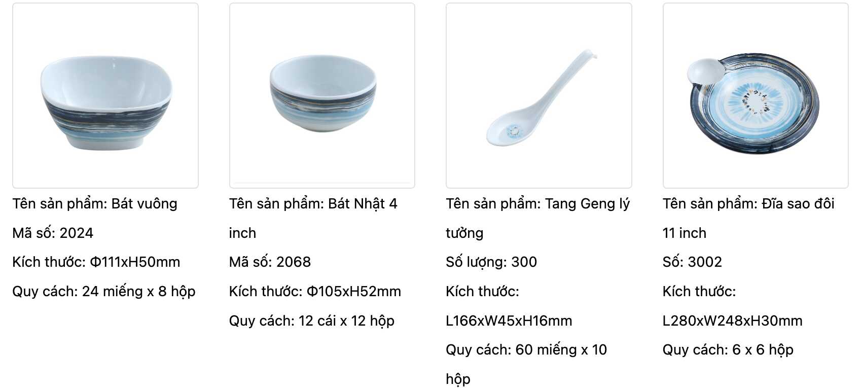 thìa bát melamine