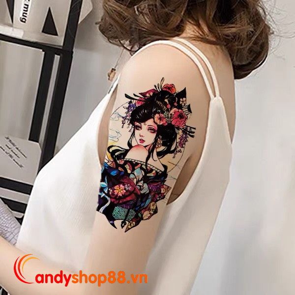 HÌNH XĂM TATTOO CÔ GÁI NHẬT GEISHA