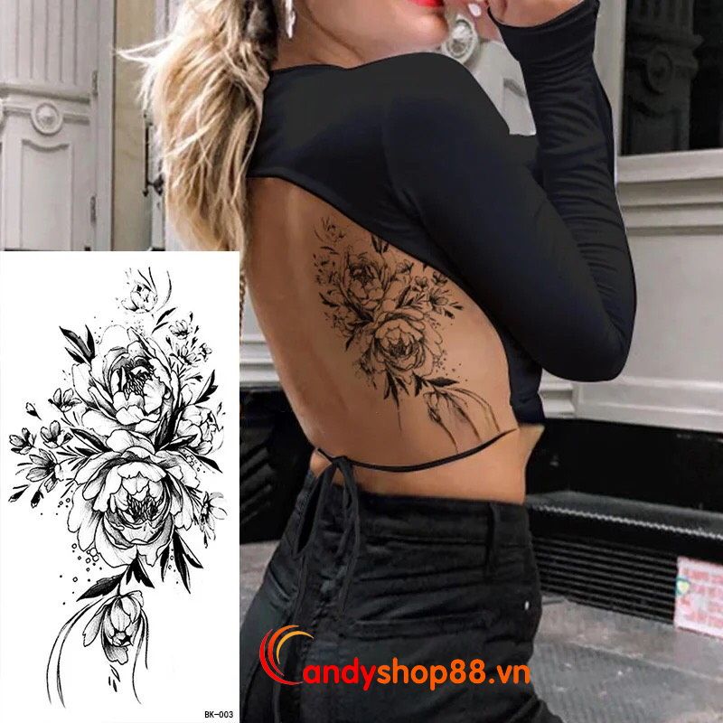 Hình xăm dán tattoo hoa