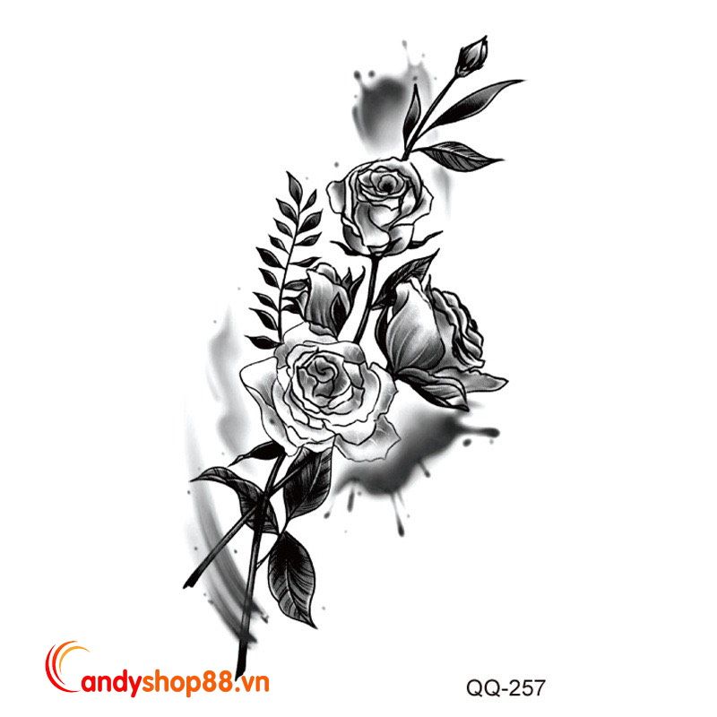 HÌNH XĂM DÁN TATTOO HOA ĐẸP Candyshop88