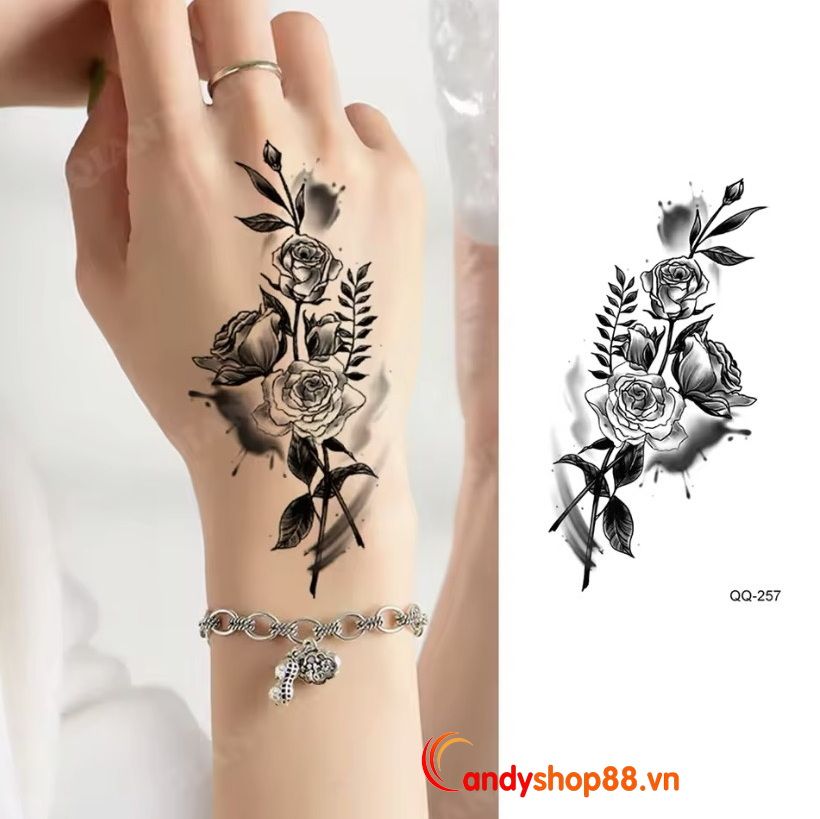 HÌNH XĂM DÁN TATTOO HOA ĐẸP Candyshop88