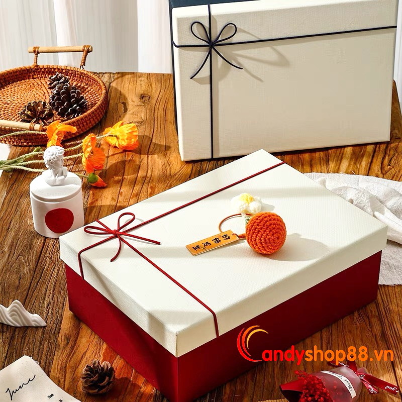 Hộp đựng quà sinh nhật màu xanh, hộp đựng quà giáng sinh 