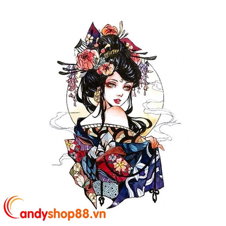 HÌNH XĂM TATTOO CÔ GÁI NHẬT GEISHA