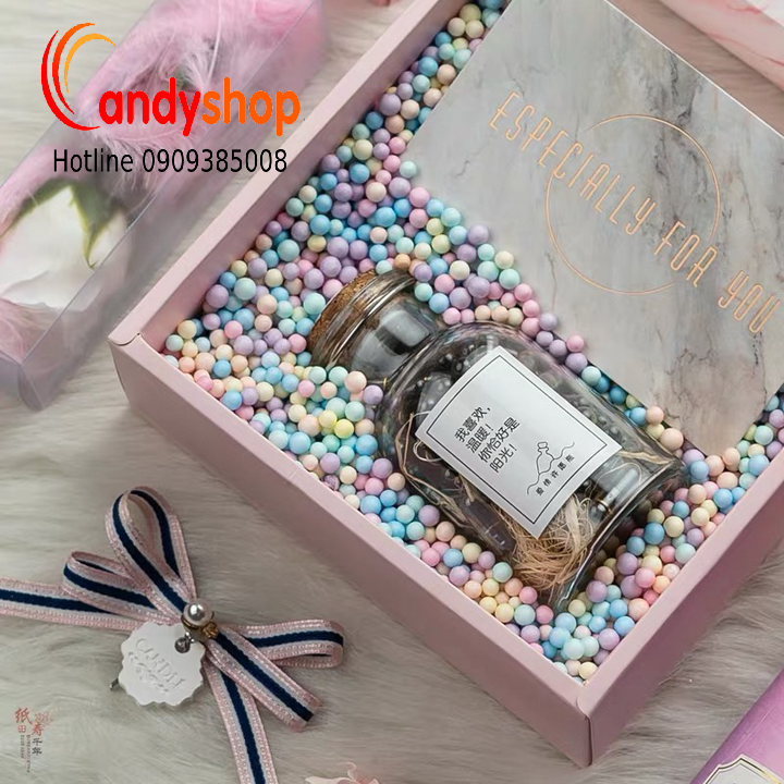 hạt xốp màu lót quà