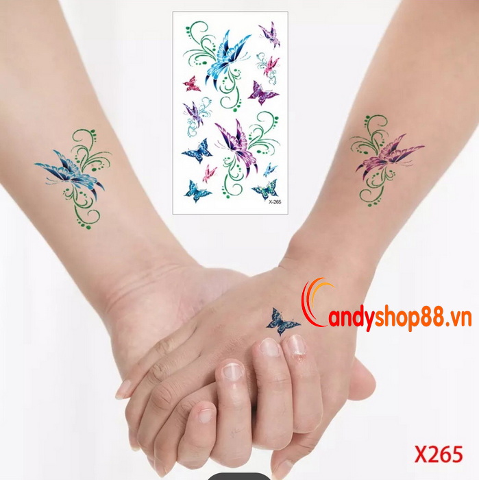 Hình xăm dán tattoo bướm