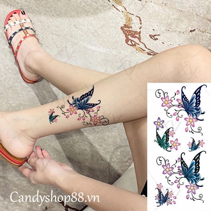 hình xăm dán tattoo bướm