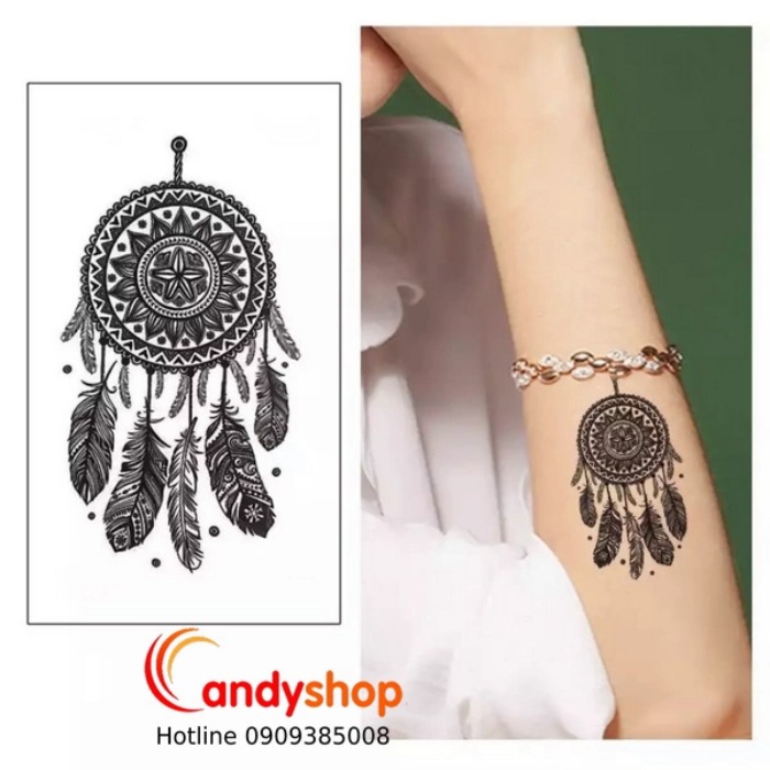 Hình xăm dán tattoo DreamCatcher đẹp HCM