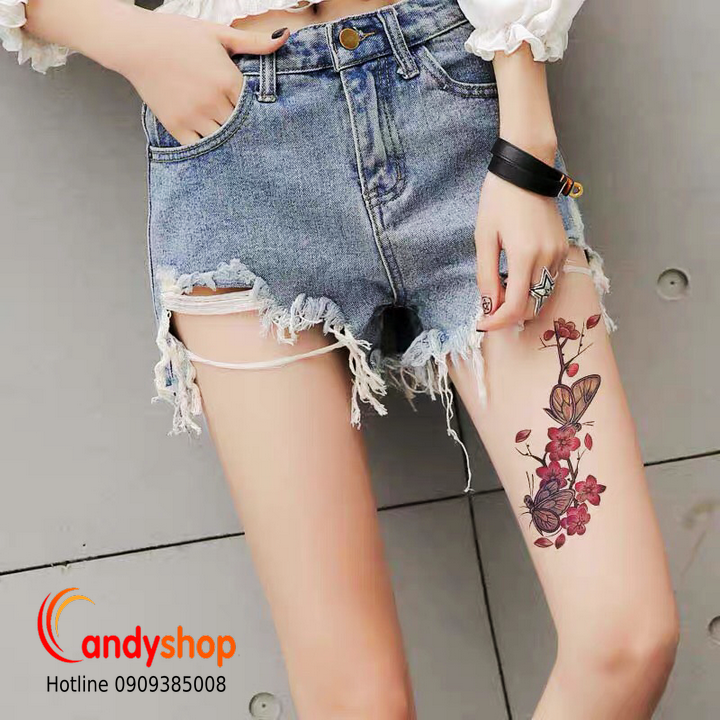 Hình xăm dán hoa đẹp