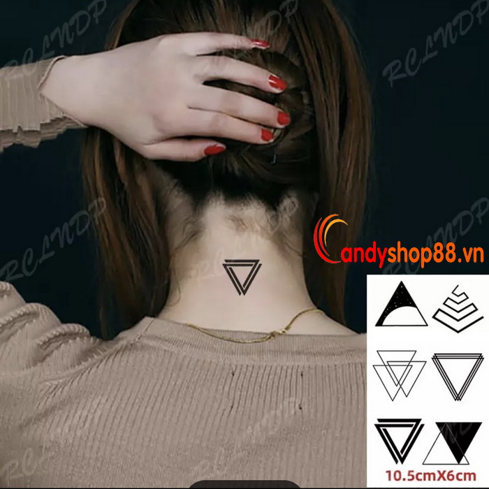 Hình xăm dán tattoo tam giác