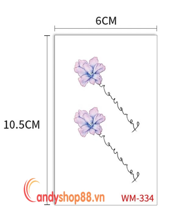 Hình xăm dán hoa đẹp