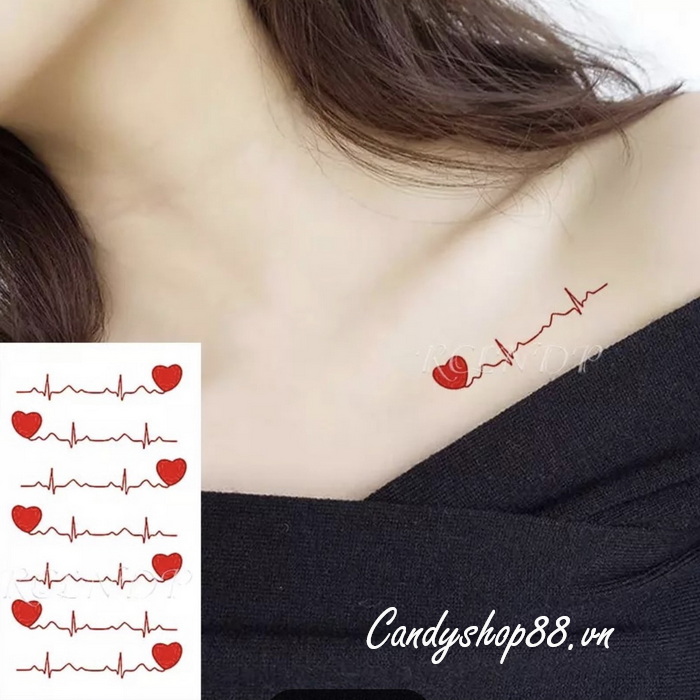 Hình xăm tattoo nhịp tim