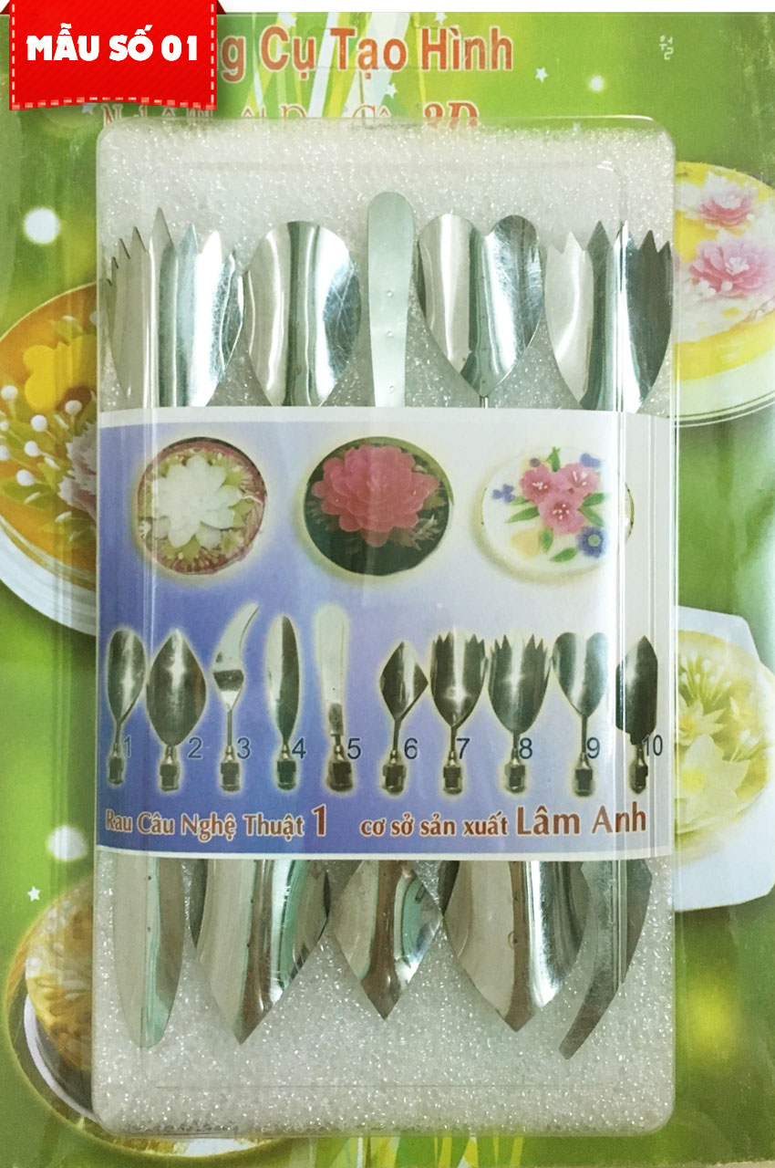 Bộ Dụng Cụ Lam Thạch Rau Cau 3d Với 10 Kim Trang Tri Ngoi Nha Chich Bong