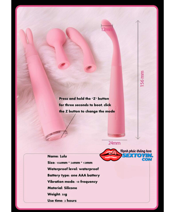Máy Rung Massage Mini 3 Đầu Svakom Lulu - DC89L