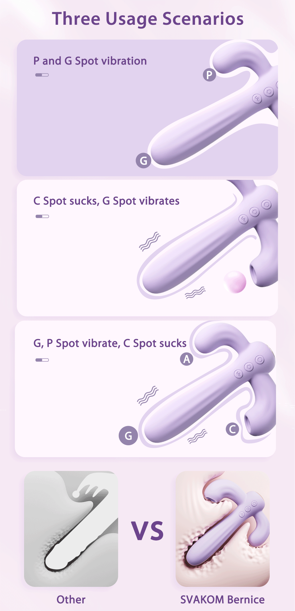 Máy rung massage cho nữ Svakom Bernice - DC90TB