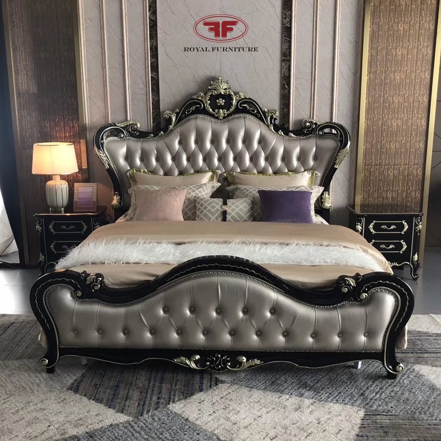 Giường ngủ 1m8x2m tân cổ điển cao cấp G902