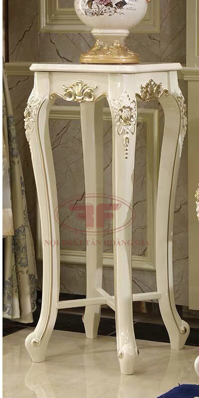 Đôn hoa trang trí tân cổ điển Saina White 955B
