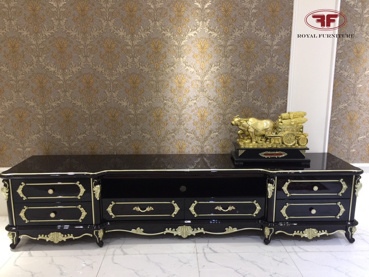 Kệ tivi phòng khách tân cổ điển nhập khẩu G921