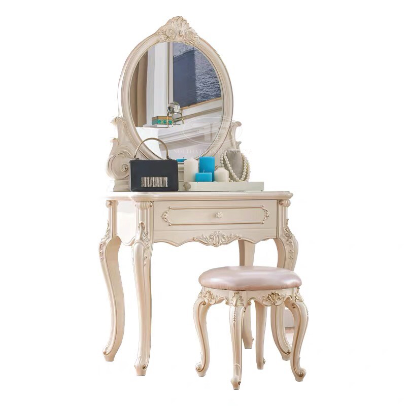 Bàn trang điểm đẹp tân cổ điển Saina White 901B