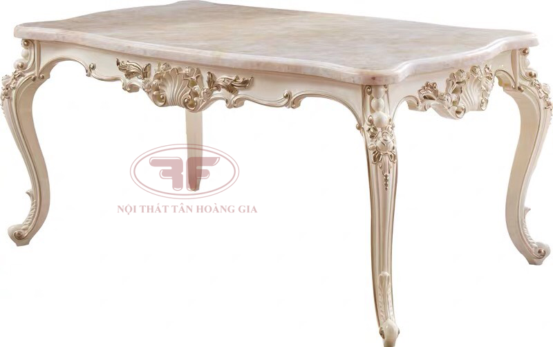Bàn ăn tân cổ điển mặt đá sang trọng 937B