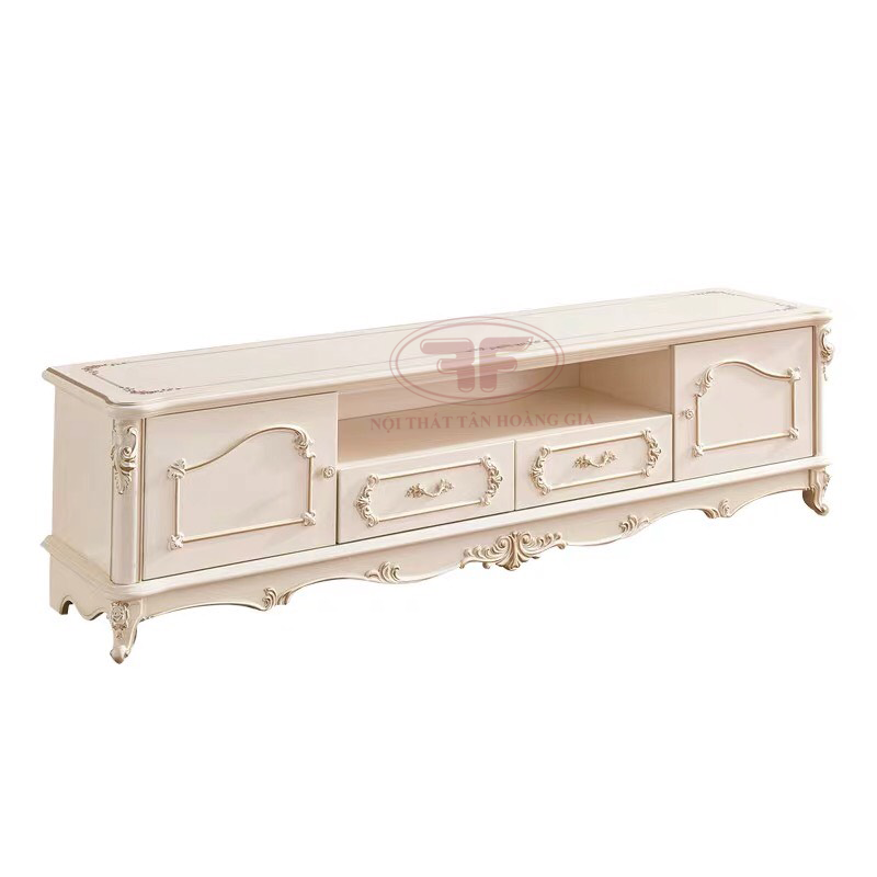 Kệ tivi tân cổ điển SAINA WHITE 922B-2M