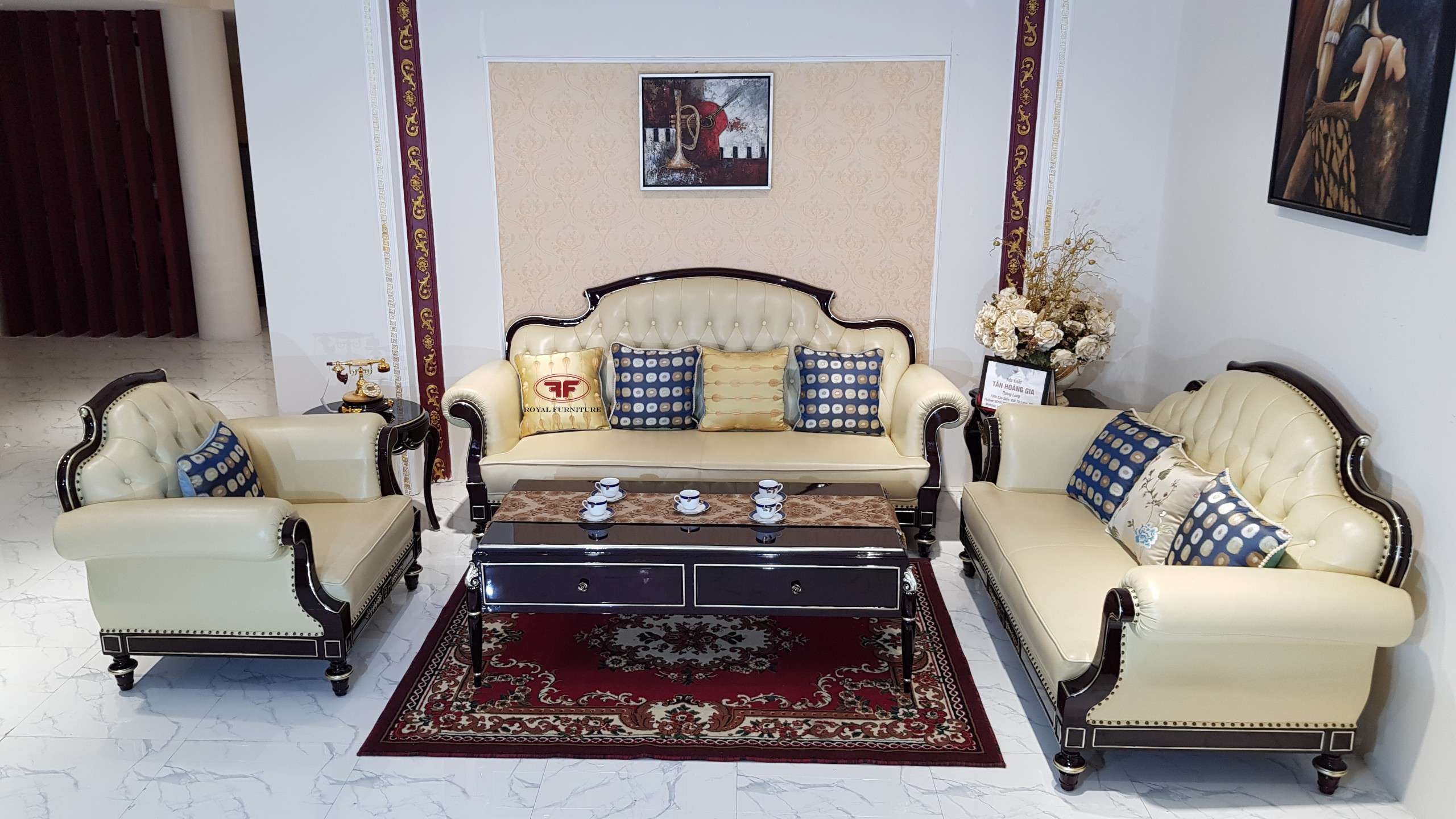 Sofa Da Cao Cấp Nhập Khẩu Tân Cổ Điển Louis Palace 2802Lp | Nội Thất Tân  Hoàng Gia