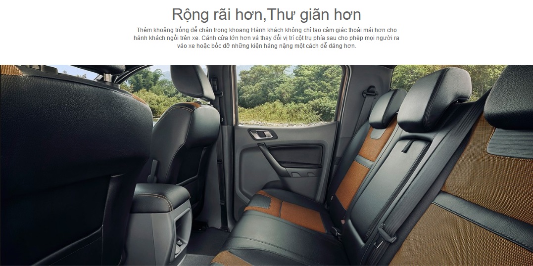 nội thất bán tải ford ranger 2018-2019