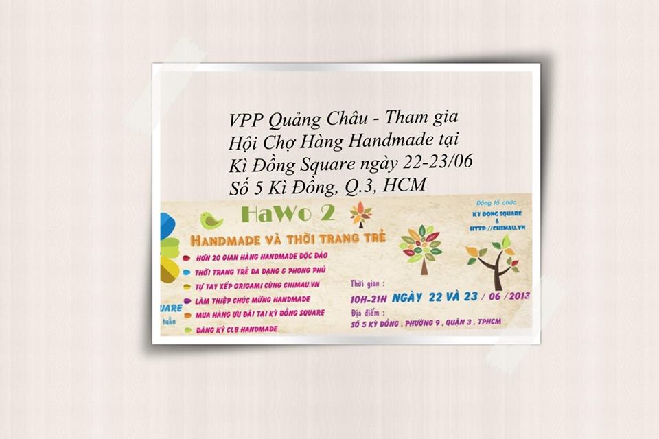 VPPQC tham gia hội chợ HaWo – Handmade World