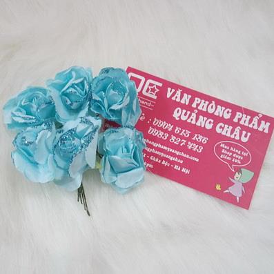 Cành hoa giấy viền nhũ 6 bông_HM15