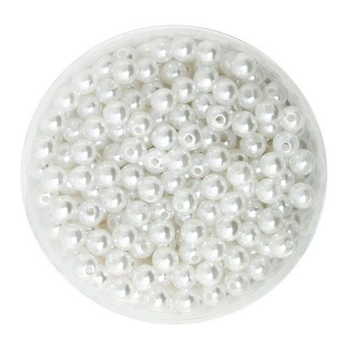 Túi 130 hạt ngọc trai nhựa trắng 5mm_CH42