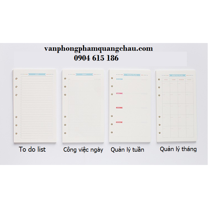 GIẤY A5 REFILL MÀU CHO PLANNER_PKM199