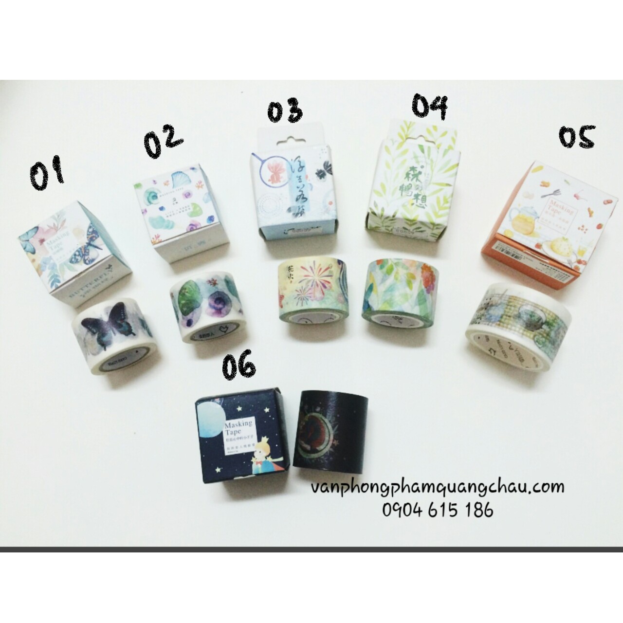 Băng dính Washi tape bản rộng 3cm or 4cm_S181