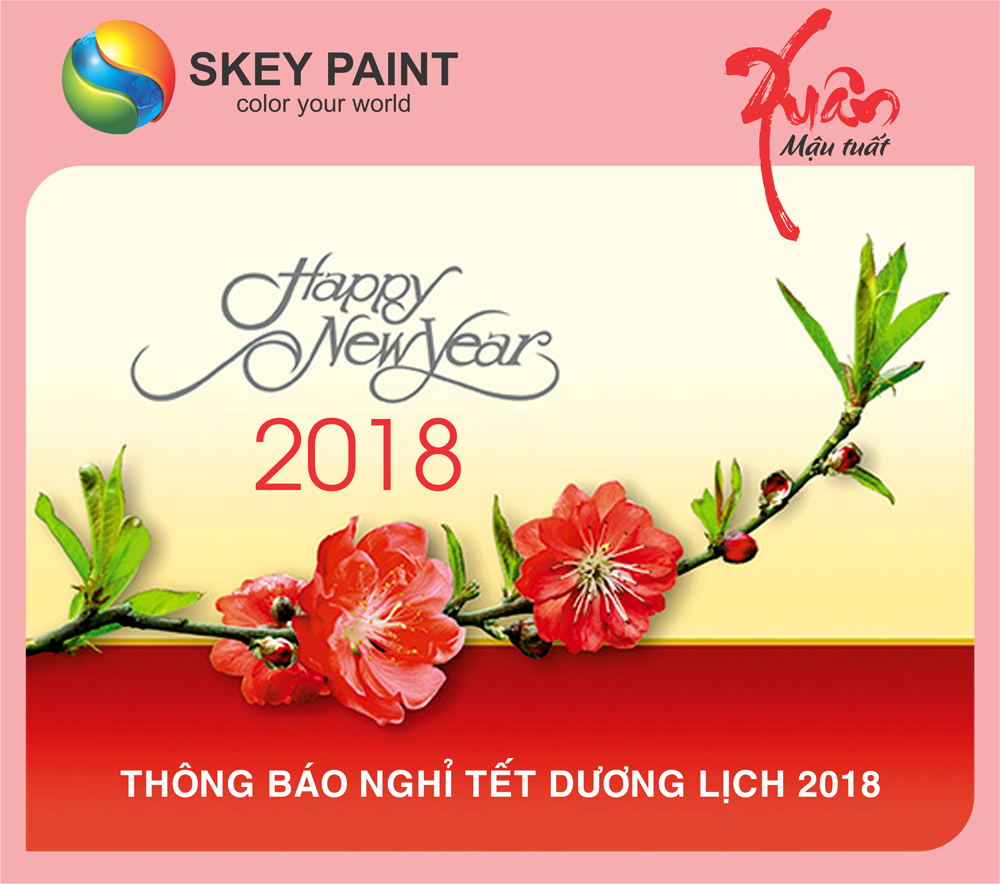 THÔNG BÁO LỊCH NGHỈ TẾT DƯƠNG 2018