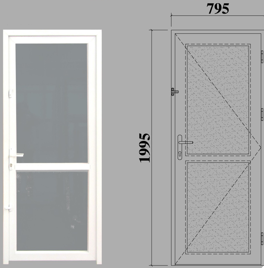 Cửa Nhựa Lõi Thép 1 Cánh Mở