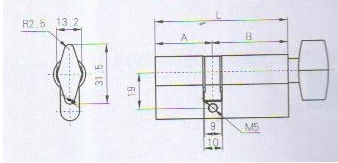 Lõi khóa 2 đầu chìa CBM 45-30