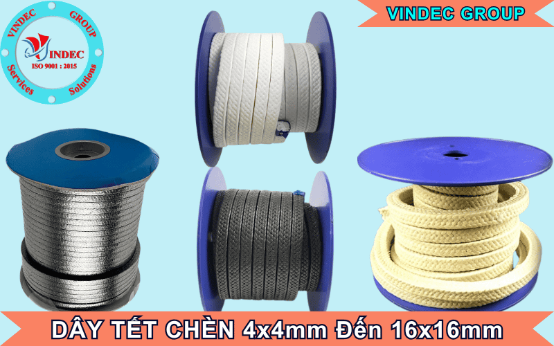 Dây Tết Chèn Vuông 4, 6, 8, 10, 12, 14, 16 mm