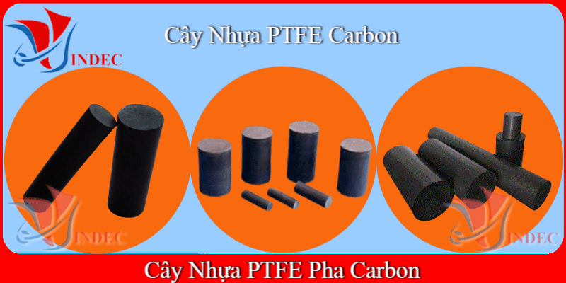 Cây Nhựa PTFE Pha Carbon, Carbon Filled PTFE Rod