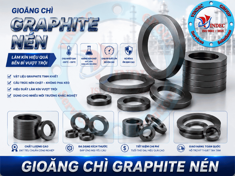 gioăng chì graphite nén