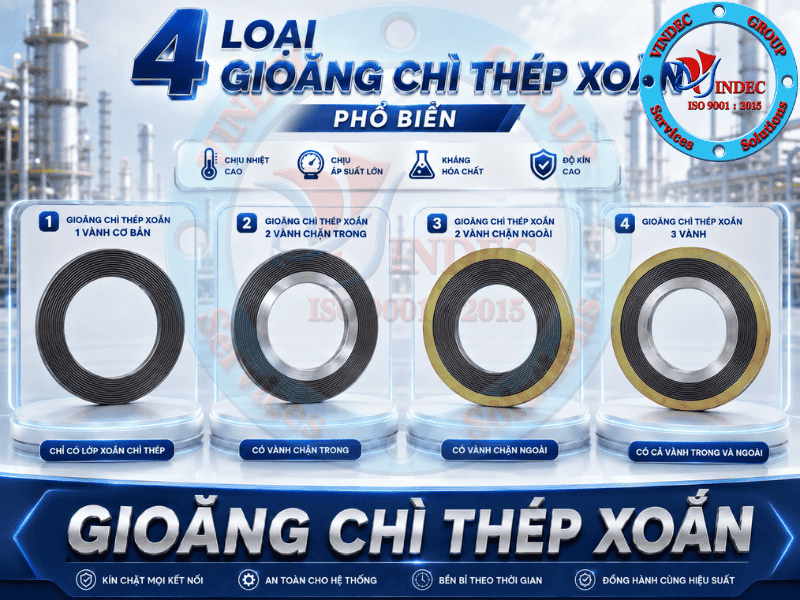 gioăng chì thép xoắn