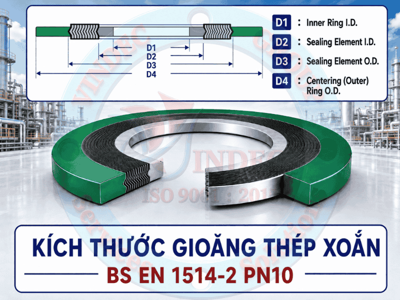 kích thước gioăng thép xoắn BS EN 1514-2 PN10