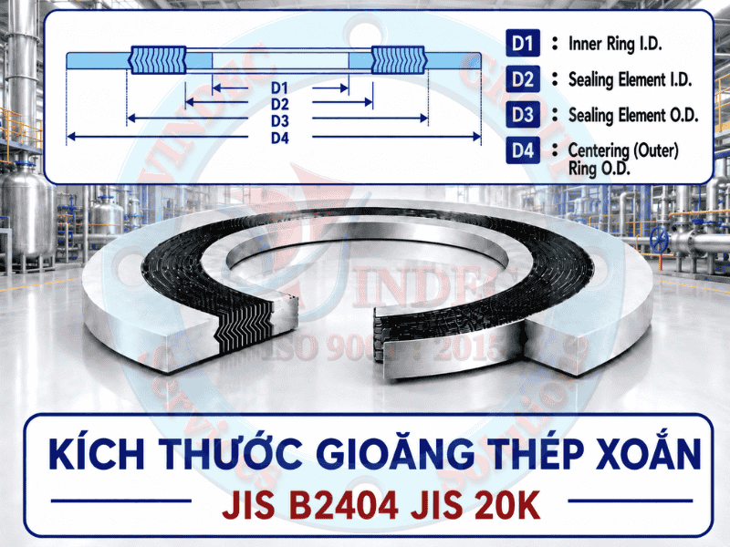 kích thước gioăng thép xoắn jis20k