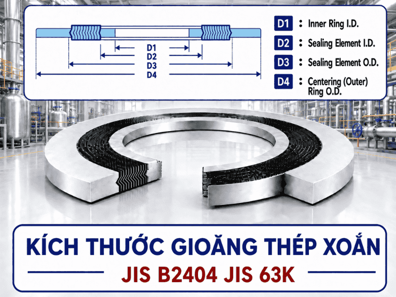 kích thước gioăng thép xoắn jis63k